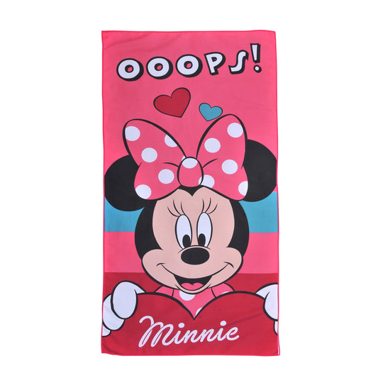 Toalla Multiuso 60X120 Minnie Disney rosado y corazon mashini