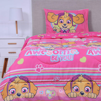 Plumon 1.5 Plazas diseño Paw Patrol rosado Mashini