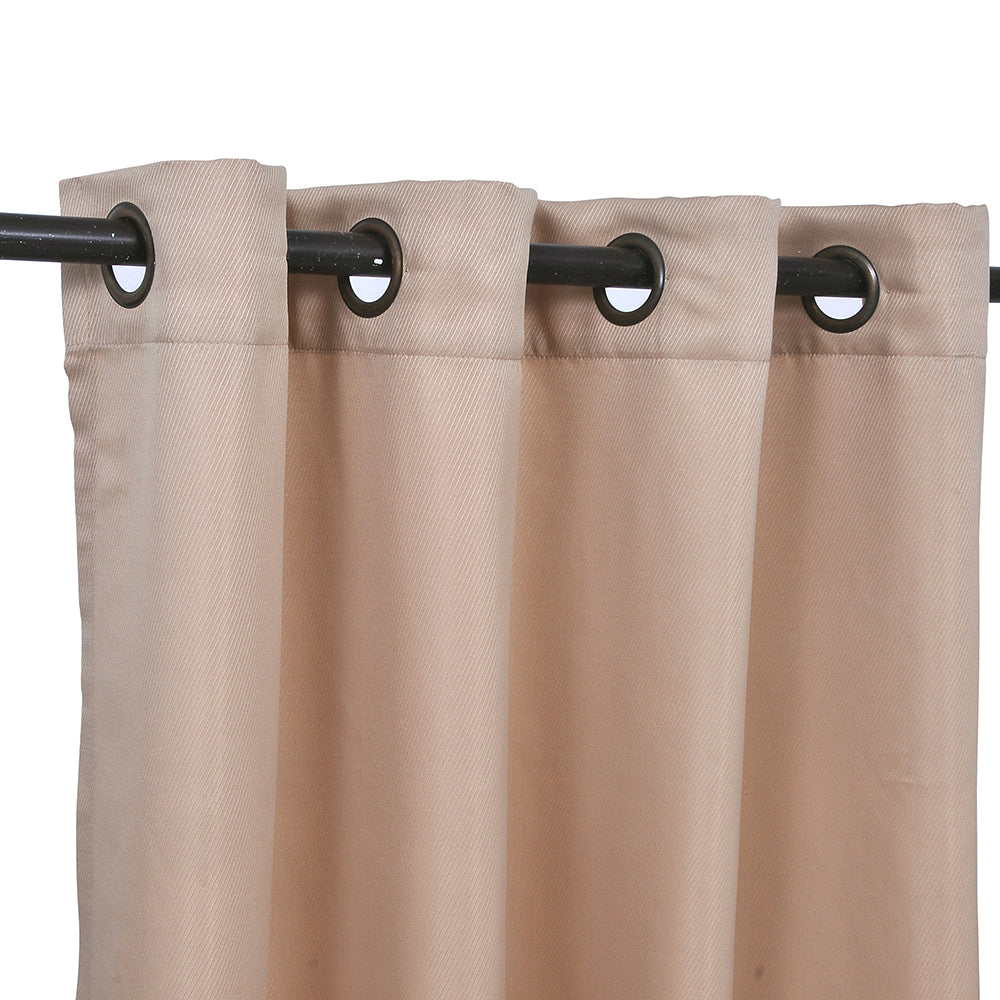 Detalle del Set Cortinas Argolla 140x220 cms color beige mashini