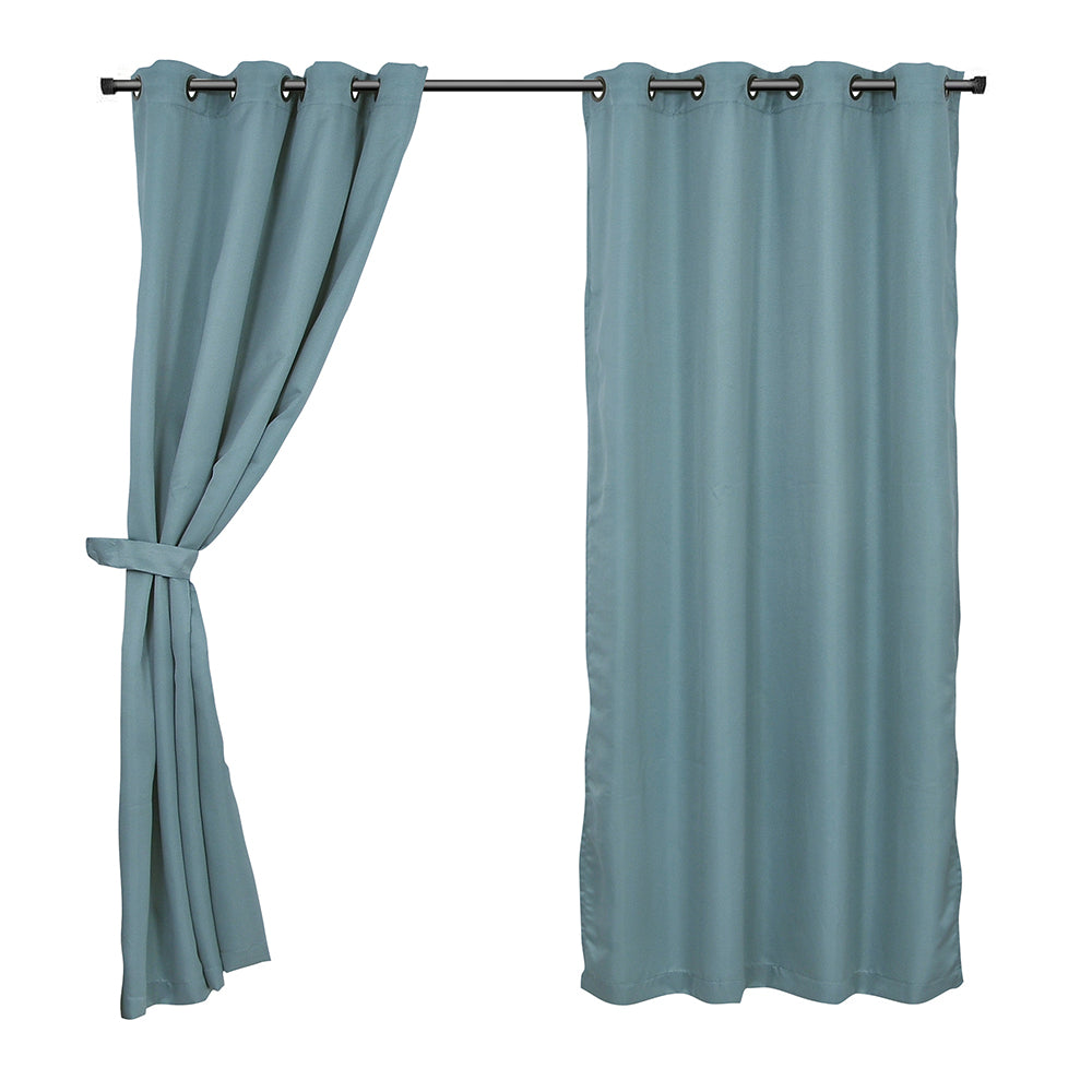 Set de Cortinas Argolla 140x220 cms color celeste Mashini