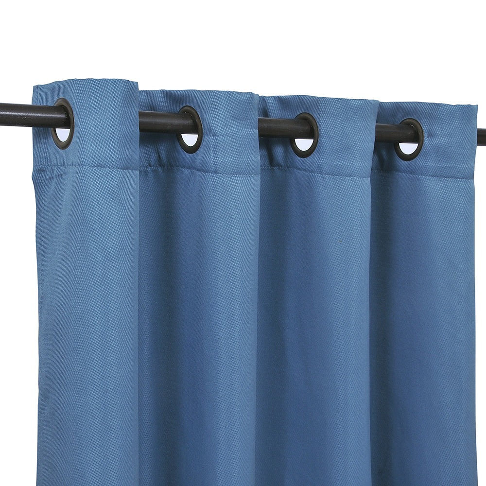 Detalle del Set de Cortinas Argolla 140x220 cms color Azul Mashini