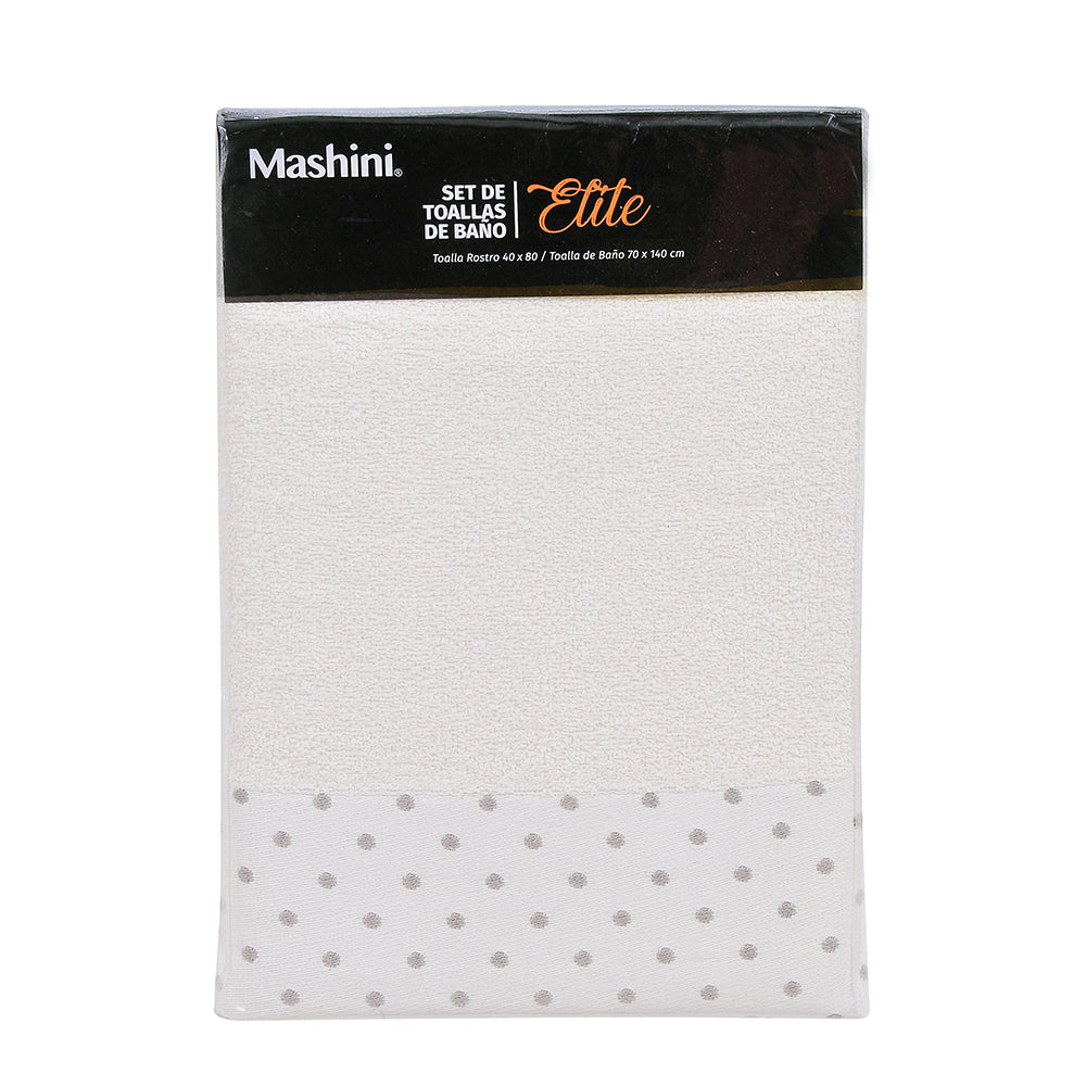 Set 2 toallas Elite 450 grs Crudo | Mashini