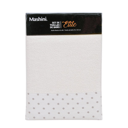 Set 2 toallas Elite 450 grs Crudo | Mashini
