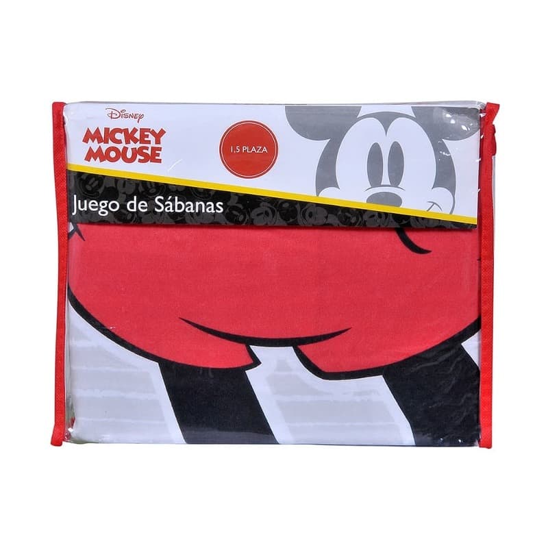 Sábana 1.5 Plazas Microfibra Mickey Original