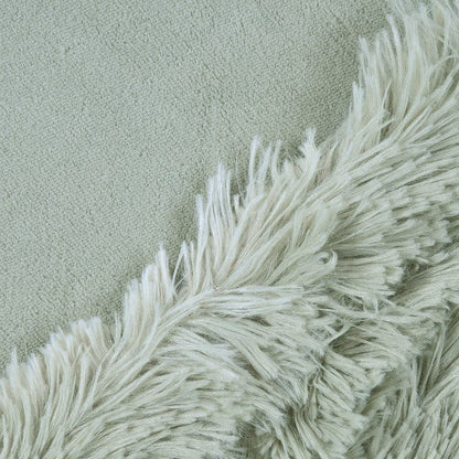 detalle de la Manta Shaggy 127x152 cms Verde | Mashini