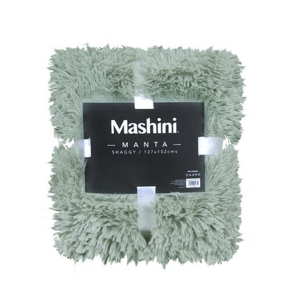 empaque de la Manta Shaggy 127x152 cms Verde | Mashini