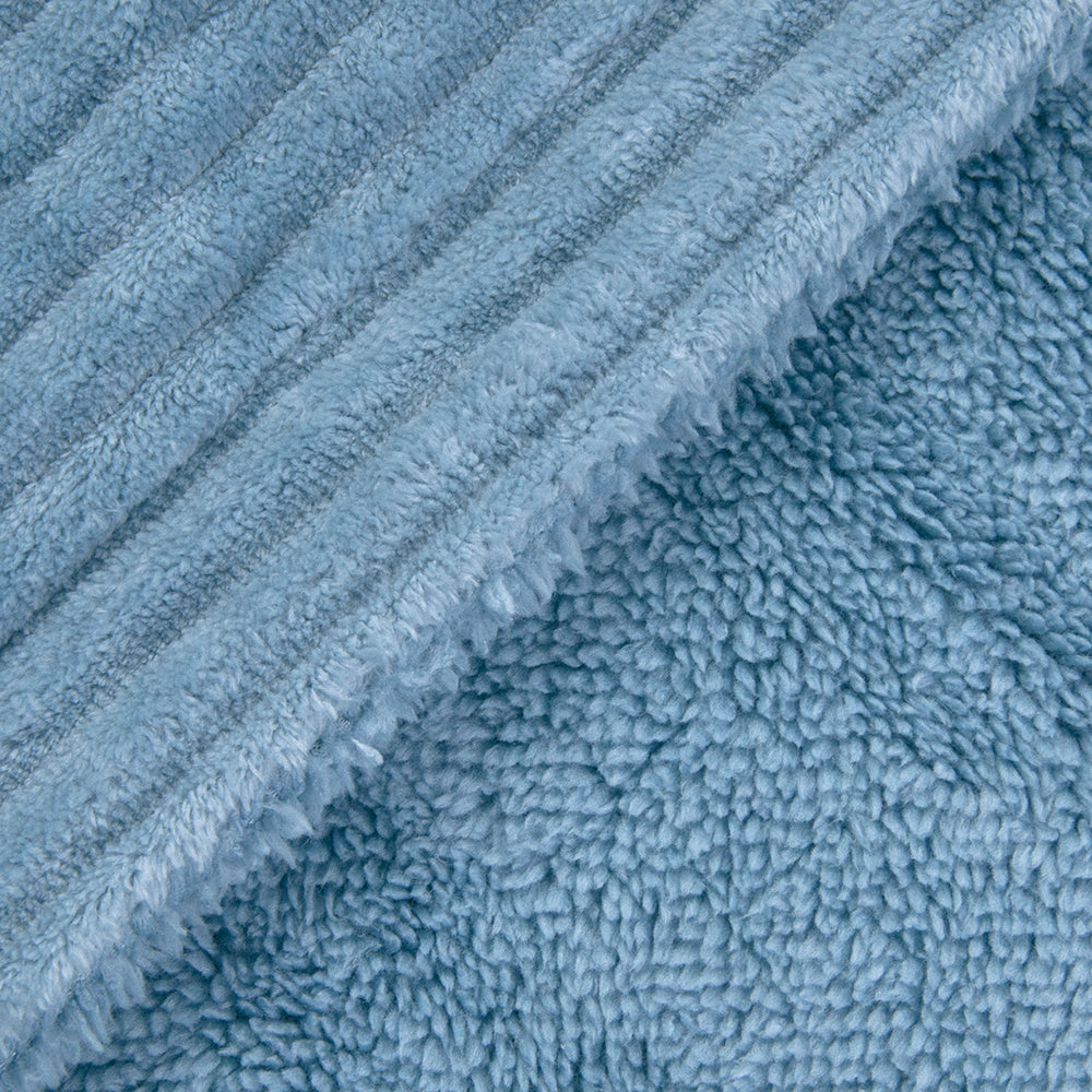 Manta Corduroy Coral Sherpa 130x150cm Azul | Mashini