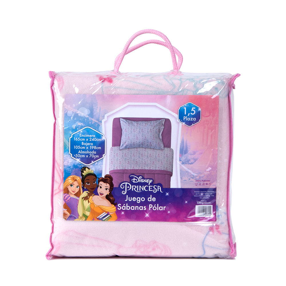 Sábana 1.5 Plazas Polar Estampado Disney-Princesas | Mashini