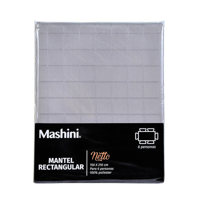 empaque del Mantel Netto 150x210 cms Gris | Mashini