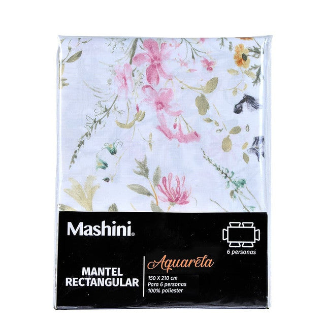 empaque del Mantel Acuarela 150x210 cms Flower | Mashini