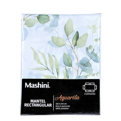 empaque del Mantel Acuarela 150x210 cms Eucalipto | Mashini