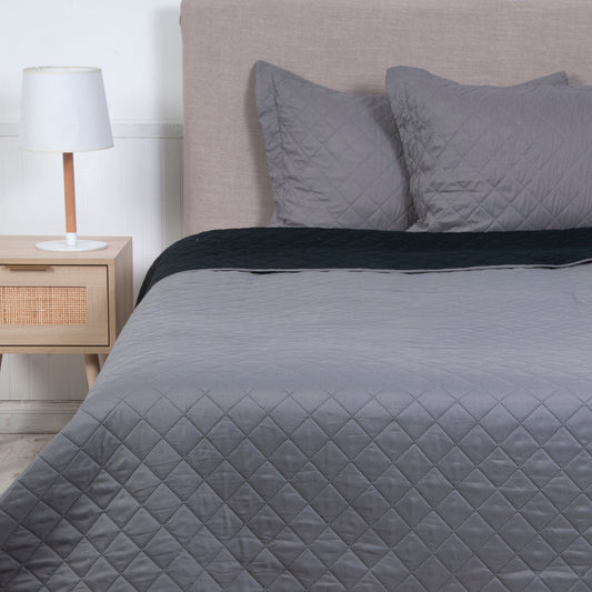 Quilt King Portugal Gris-Negro