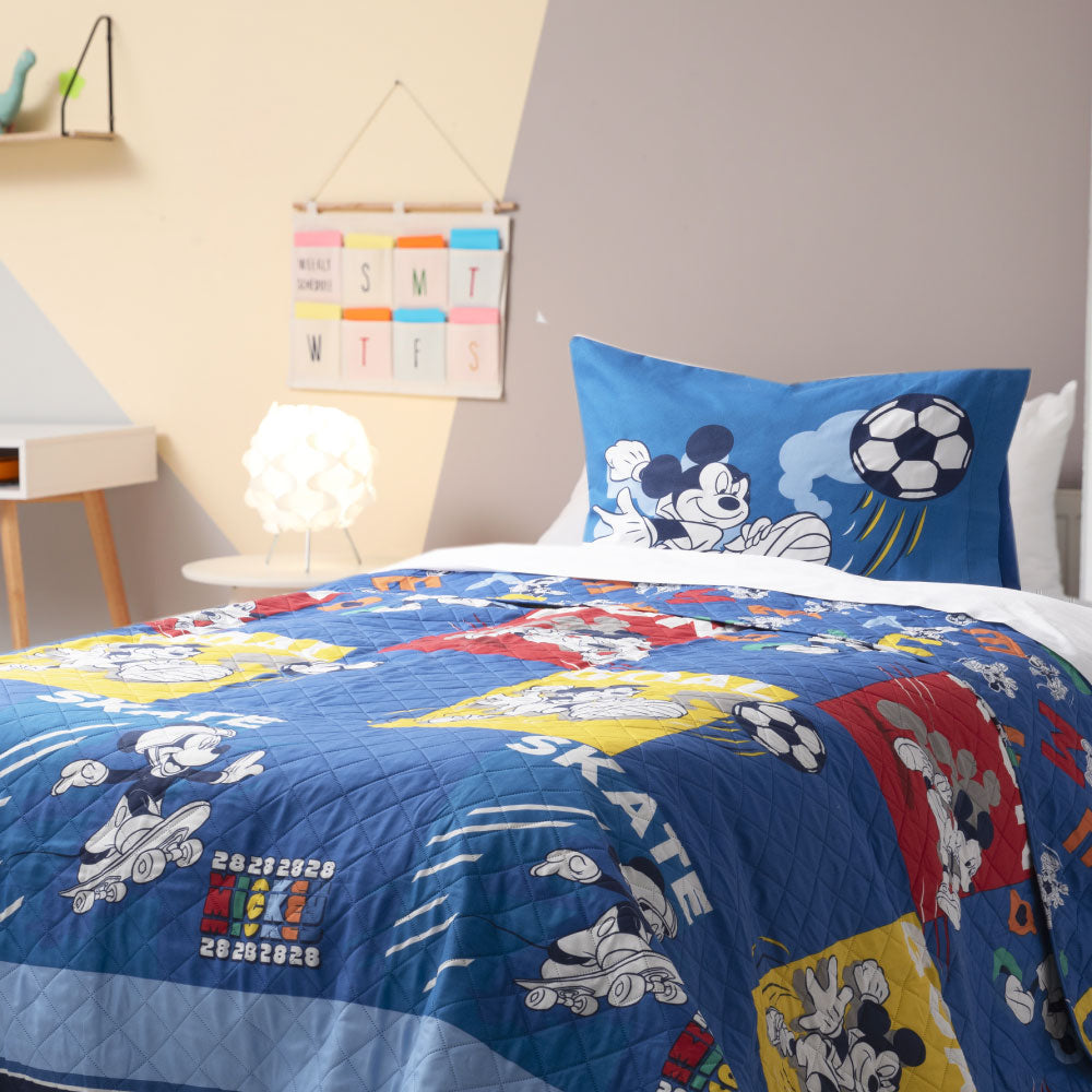 Quilt 1.5 Plazas Infantil Estampado Mickey Sports