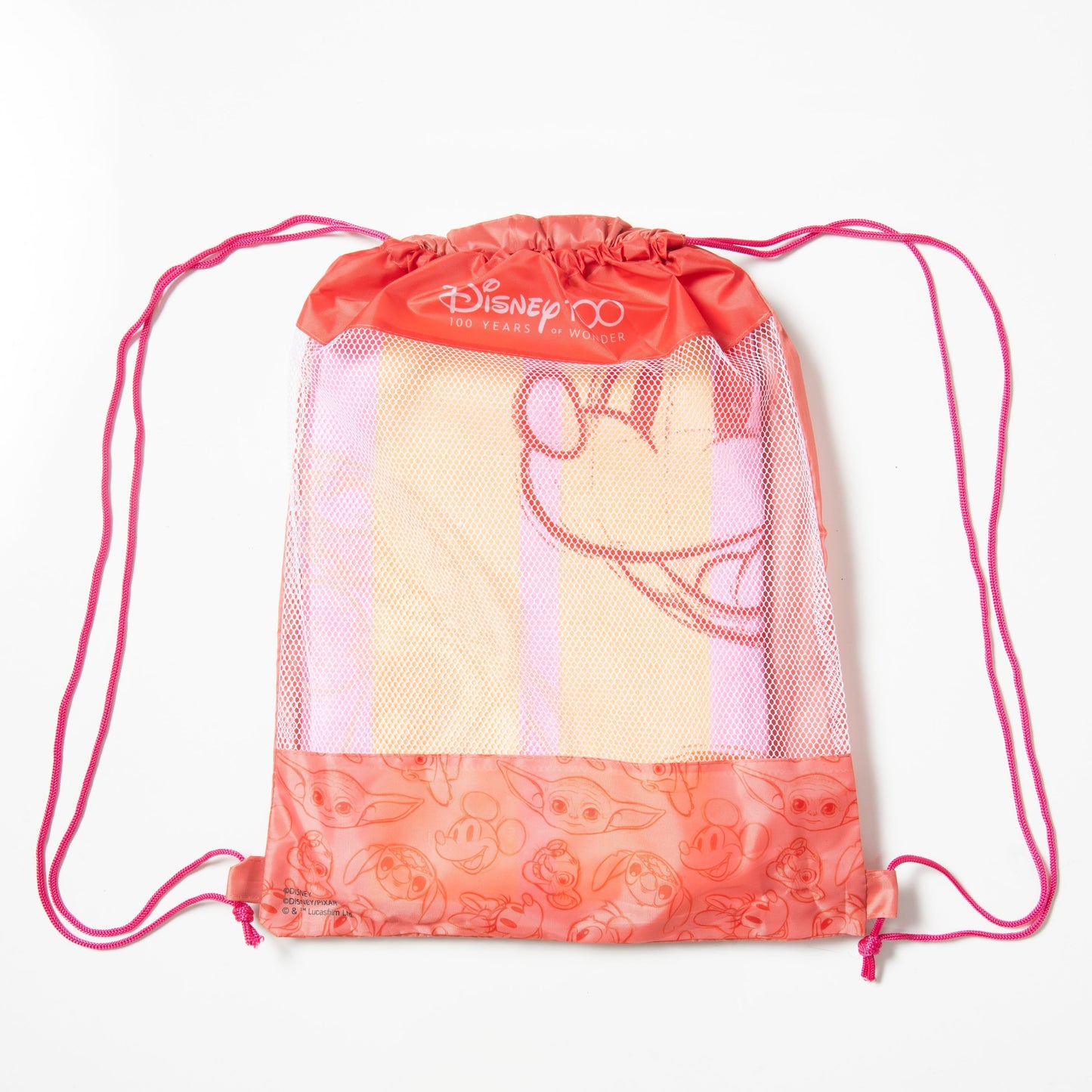 Toalla Playa algodón con Bolso Disney 100 Alegres