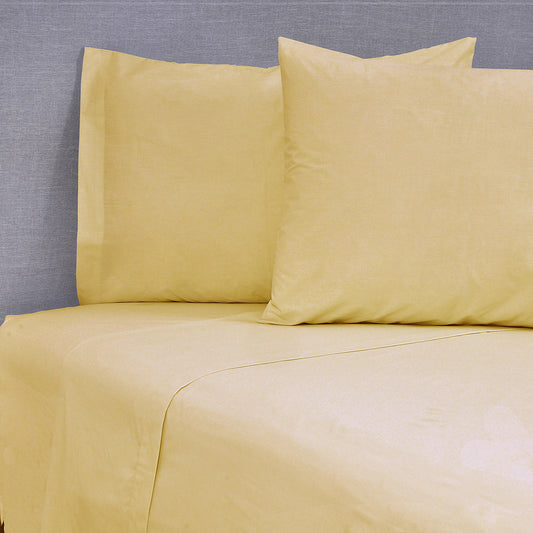 Sabana King 144 Hilos Colores Lisos Amarillo