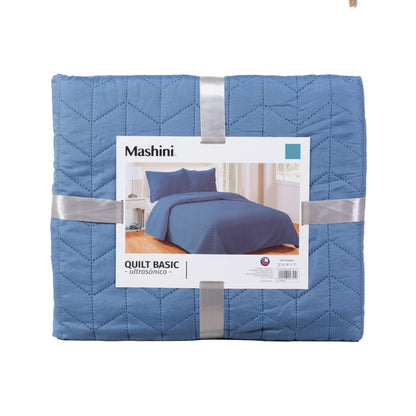 Quilt 2 Plazas Madrid Azul