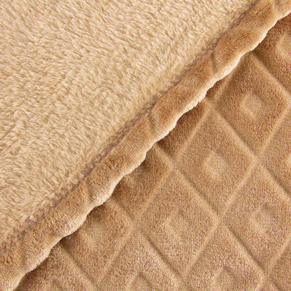 Frazada 1.5 Plazas Coral Embossed Beige