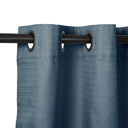 Set Cortinas Blackout Argolla Regata Azul