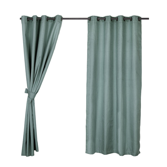 Set Cortinas Blackout Argolla Regata Verde