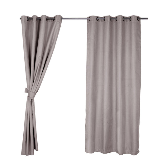 Set Cortinas Blackout Argolla Regata Taupe