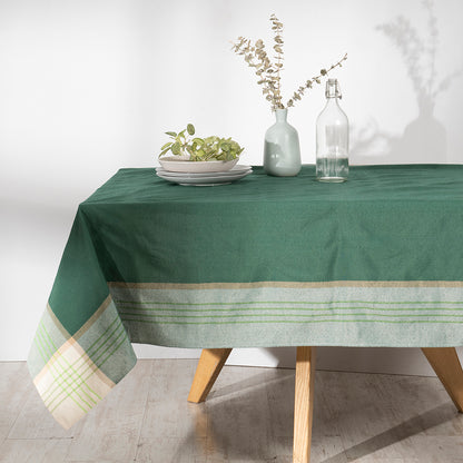 Mantel Tartan 180x180 cms Cuadrado Verde