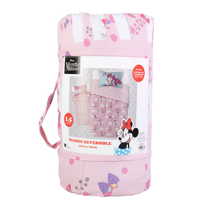Plumón 1.5 Plazas Microfibra Minnie Jardin
