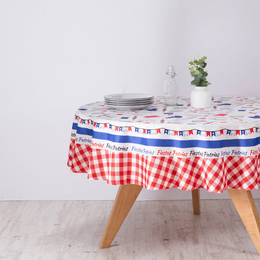 Mantel Fechas Patrias 180 cms Redondo Fiesta