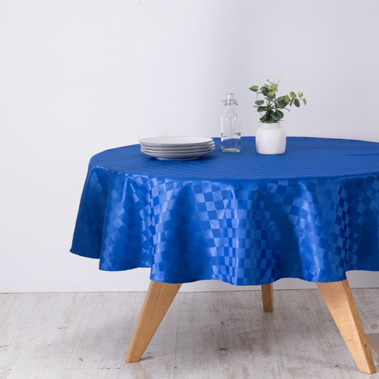 Mantel Fechas Patrias 180 cms Redondo Azul