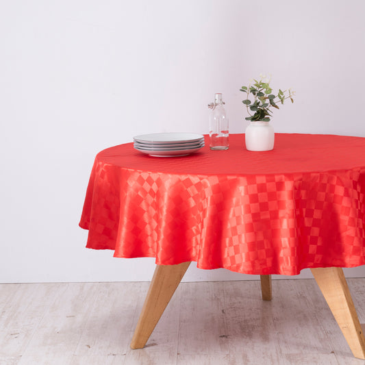 Mantel Fechas Patrias 180 cms Redondo Rojo