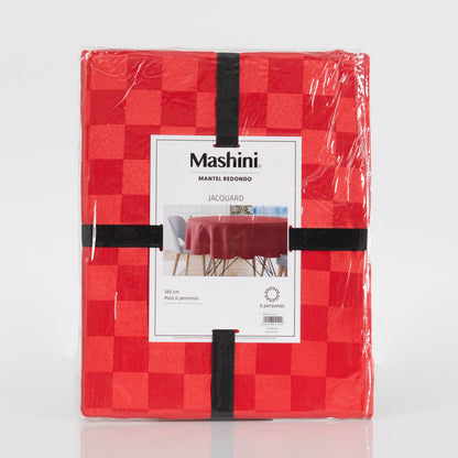 Mantel Fechas Patrias 180 cms Redondo Rojo
