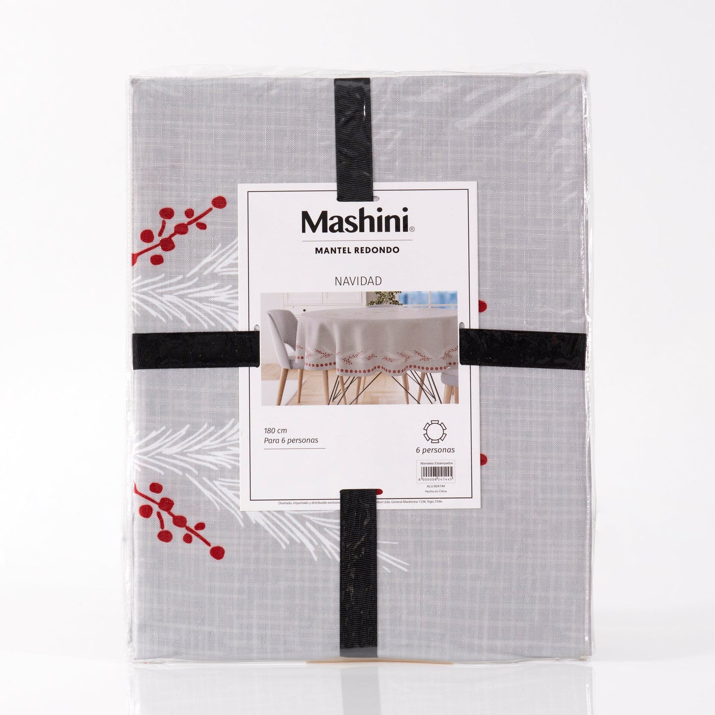 Mantel Navidad 180 cms Redondo Merry
