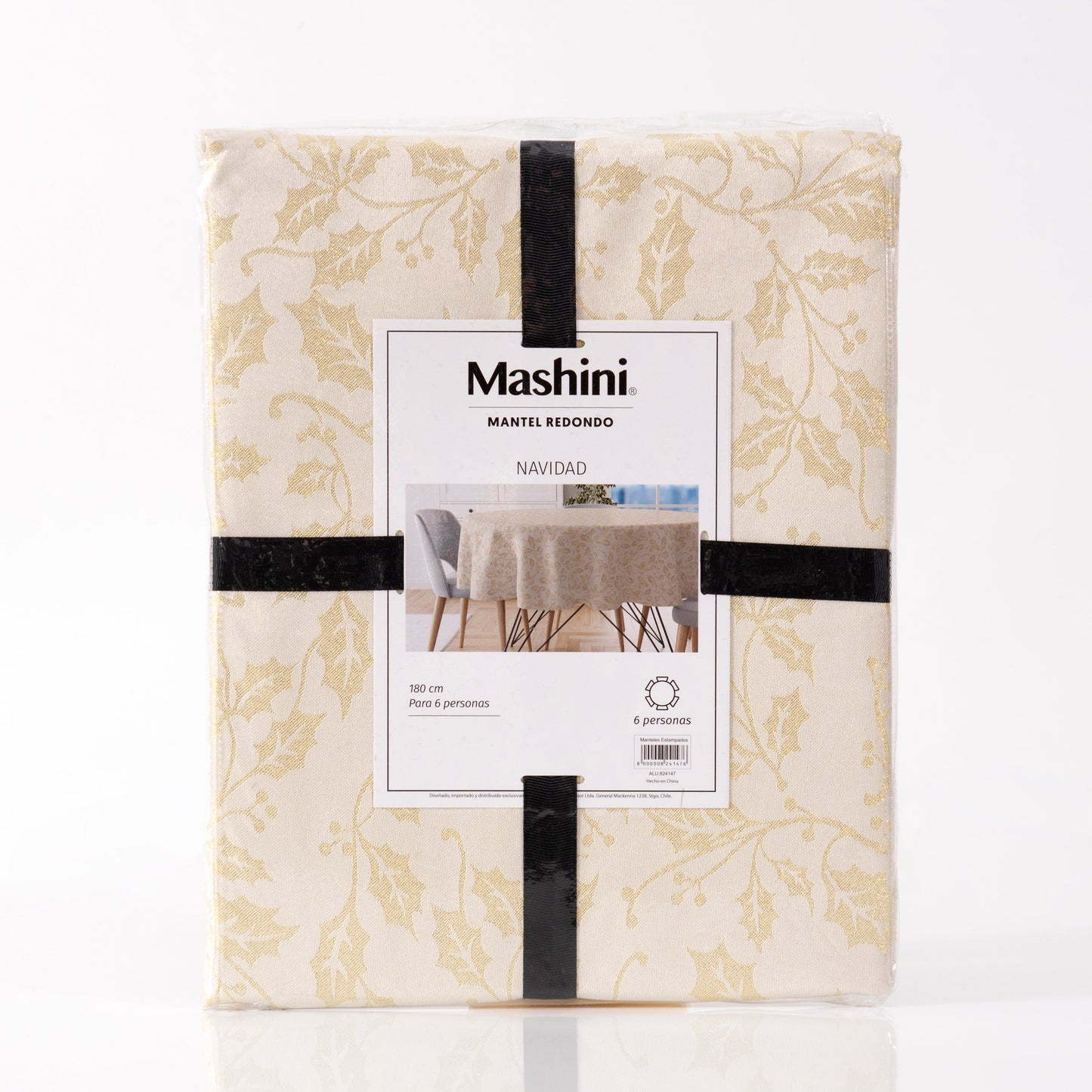 Mantel Navidad 180 cms Redondo Belén