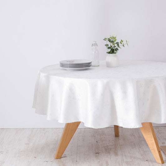 Mantel Navidad 180 cms Redondo Copos