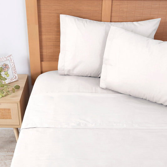 Sábana King 144 Hilos Colores Lisos Perla