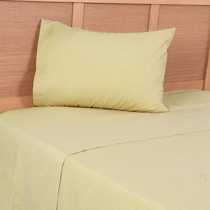 Sábana 1 Plaza 144 Hilos Colores Lisos Lima