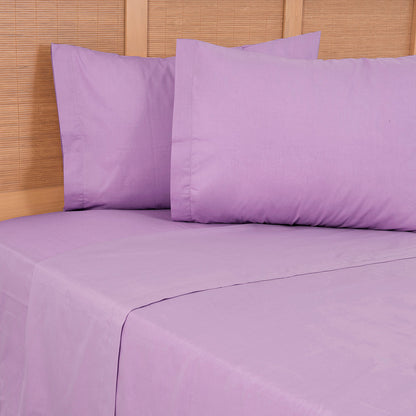 Sábana 2 Plazas 144 Hilos Colores Lisos Malva