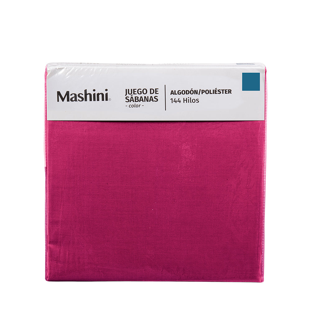 Sábana King 144 Hilos Colores Lisos Fucsia