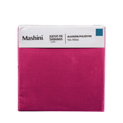 Sábana King 144 Hilos Colores Lisos Fucsia
