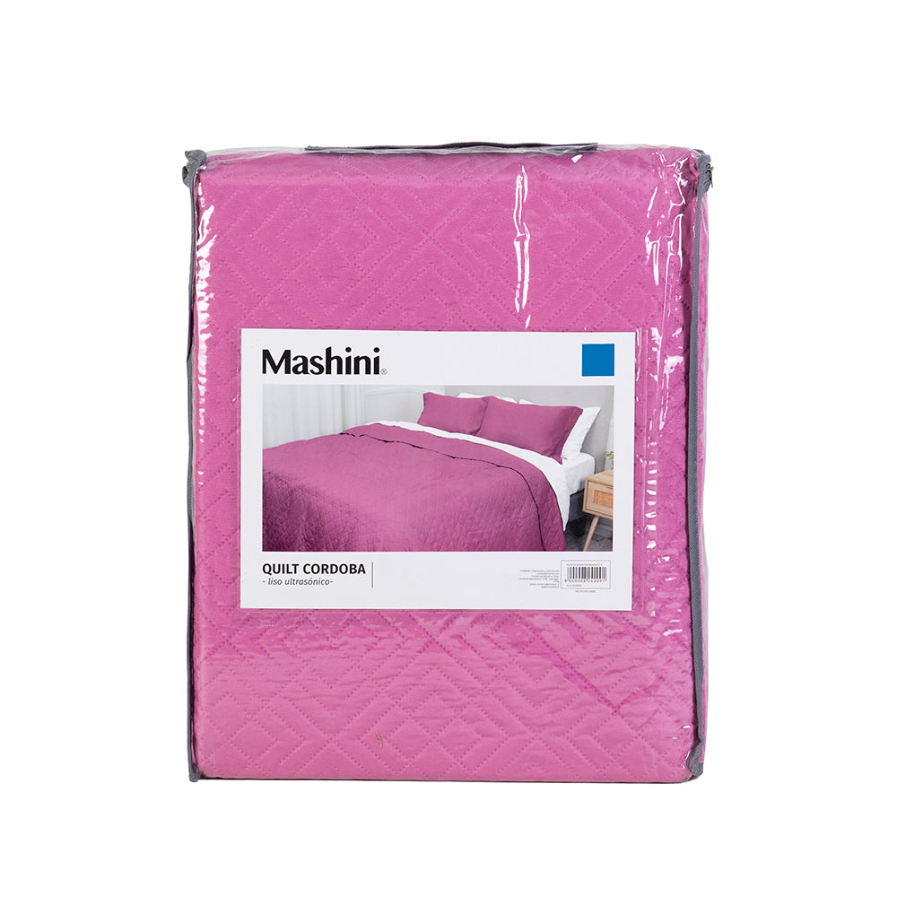 Quilt 1.5 Plazas Cordoba Fucsia