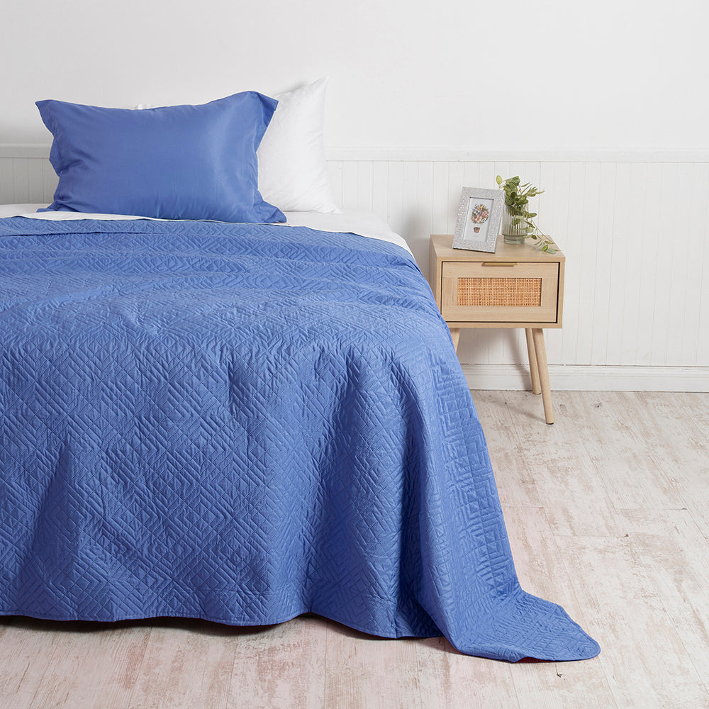 Quilt 1.5 Plazas Cordoba Azul