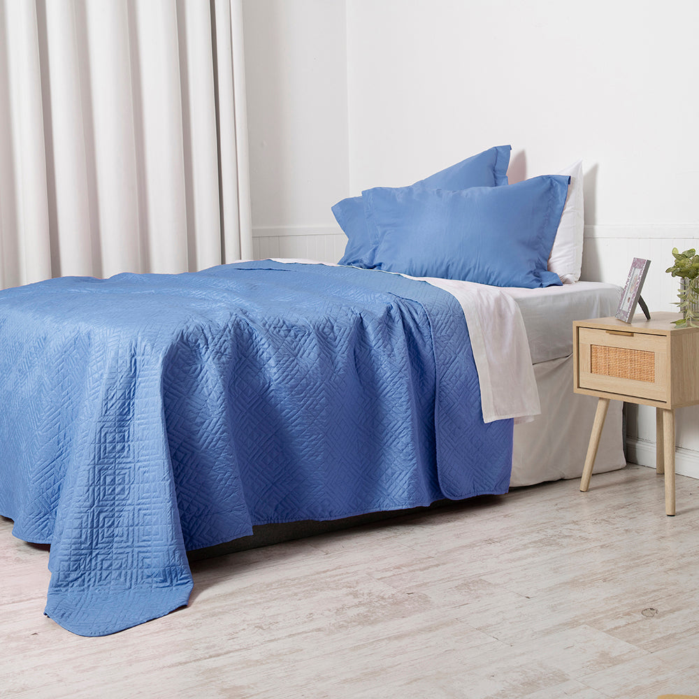 Quilt 1.5 Plazas Cordoba Azul