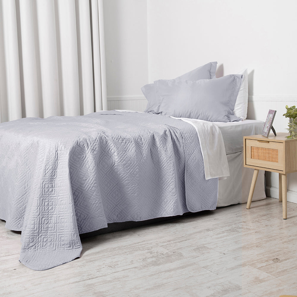 Quilt 1.5 Plazas Cordoba Gris