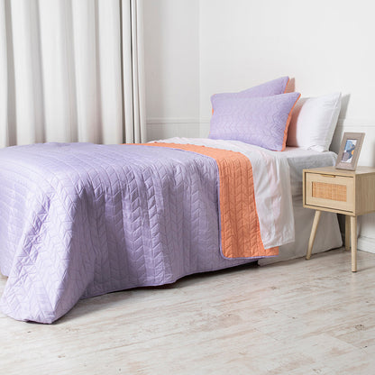 Quilt King Microfibra Lila-Naranjo