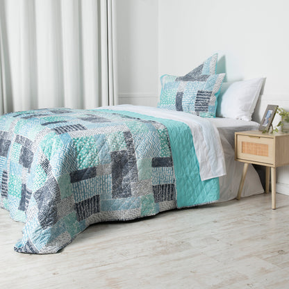 Quilt 1.5 Plazas Cosido Patchwork Lois