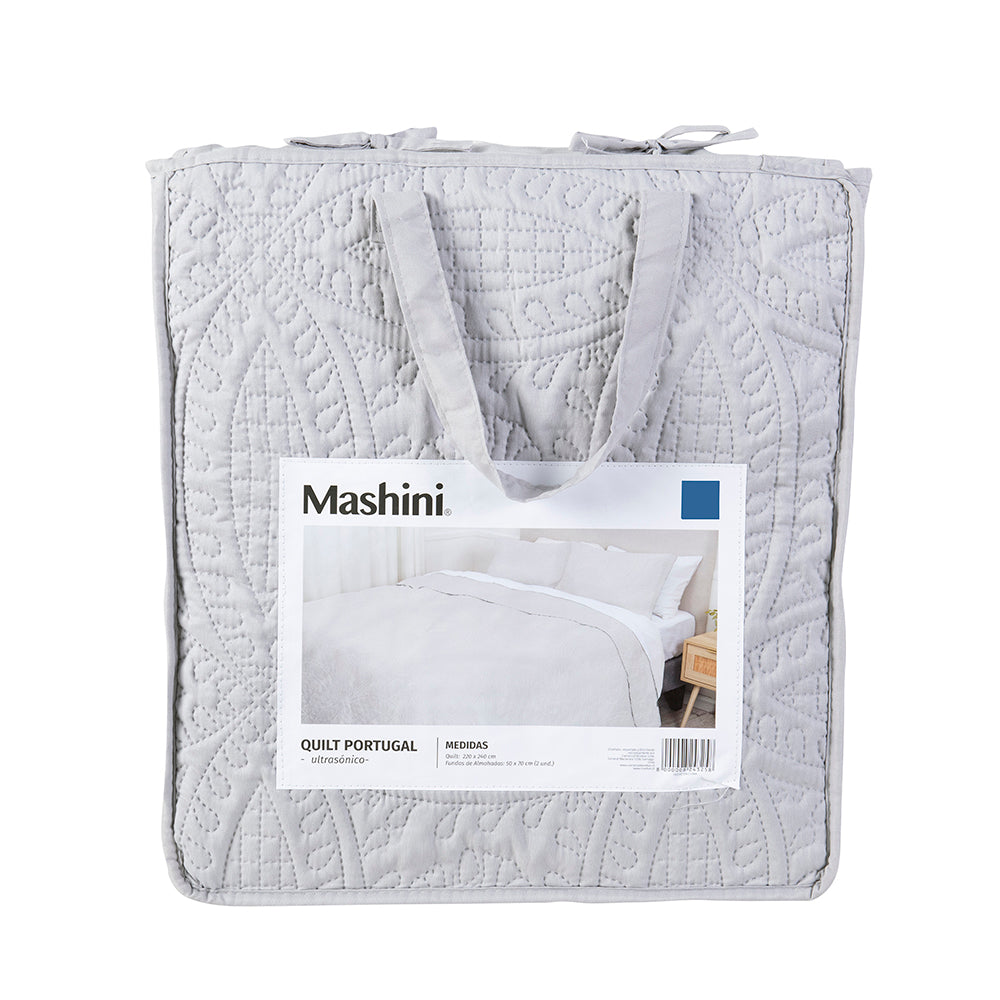 Quilt 1.5 Plazas Portugal Gris