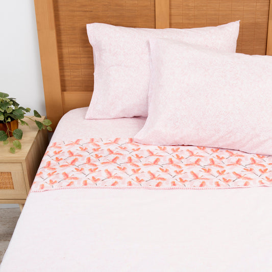 Sábana Super King 180 Hilos Estampado Fauna