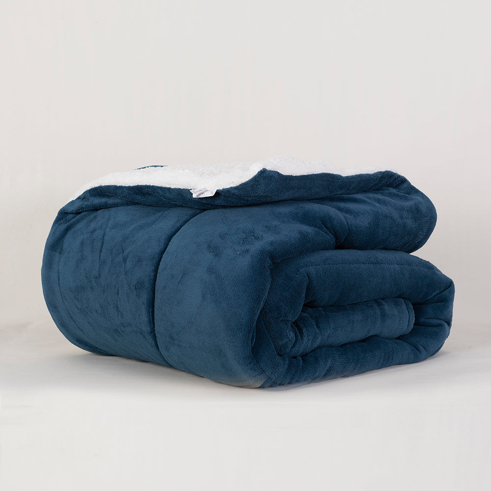 Plumón King Coral Sherpa Azul