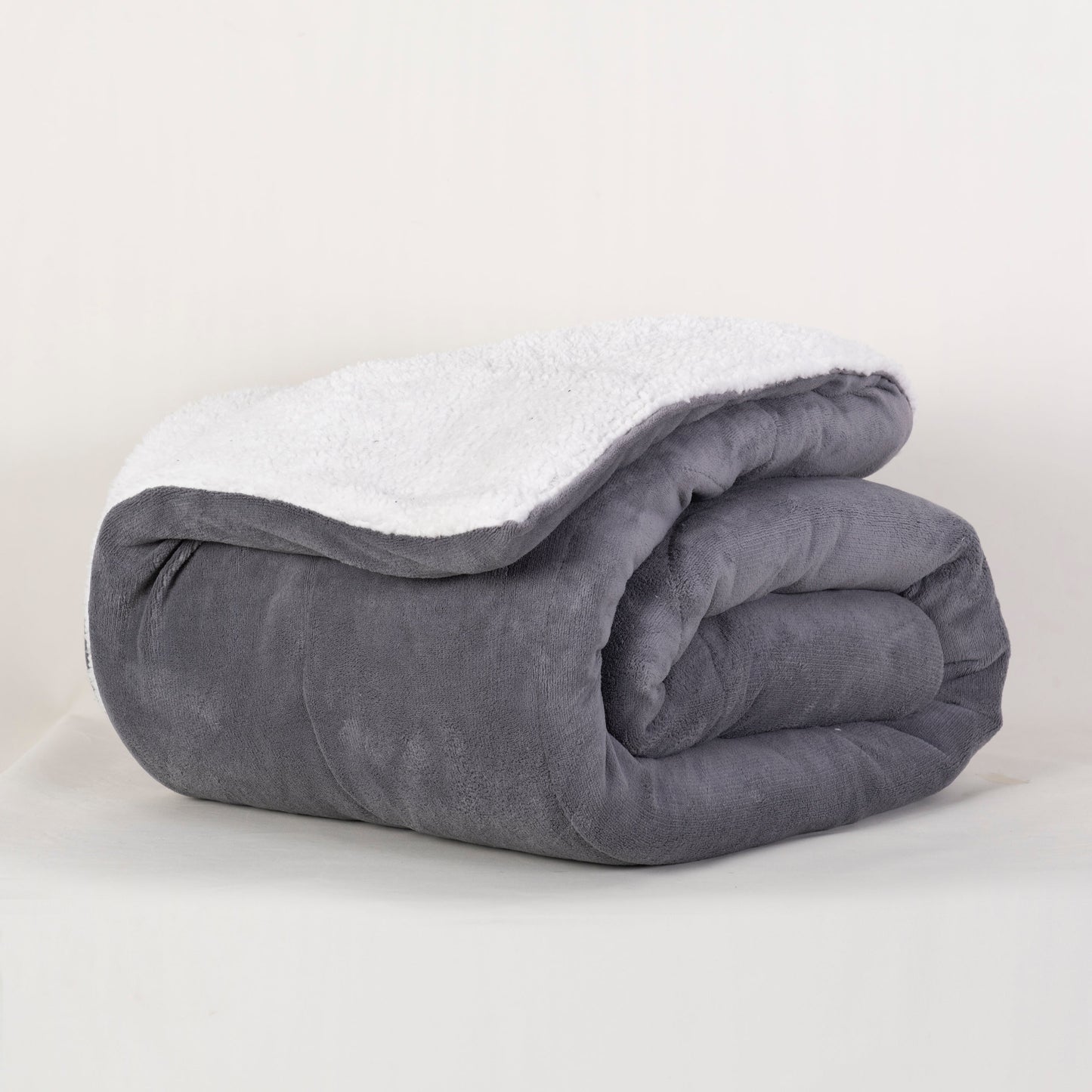 Plumón 2 Plazas Coral Sherpa Gris