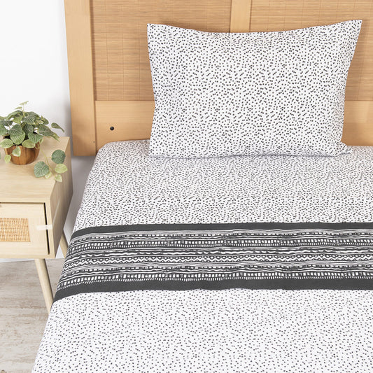 Sábana 1 Plaza 144 Hilos Estampado Geometric