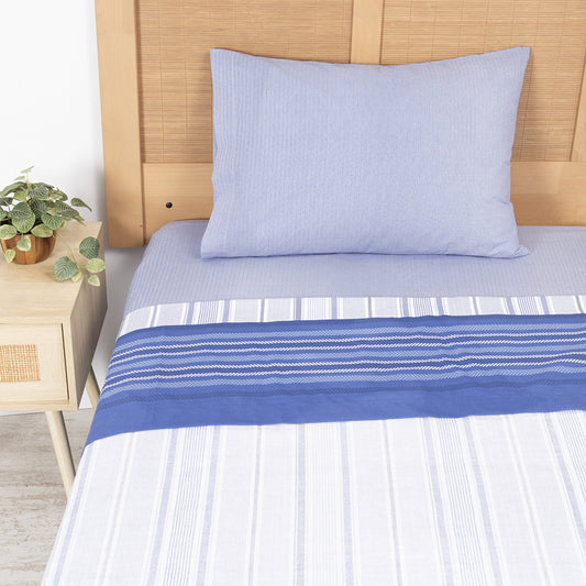 Sábana 1.5 Plazas 144 Hilos Estampado Lines